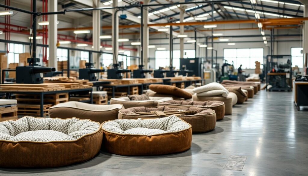 Zdjęcie z fabryki, gdzie powstają legowiska dla zwierząt Zdjęcie z fabryki, gdzie powstają legowiska dla zwierząt